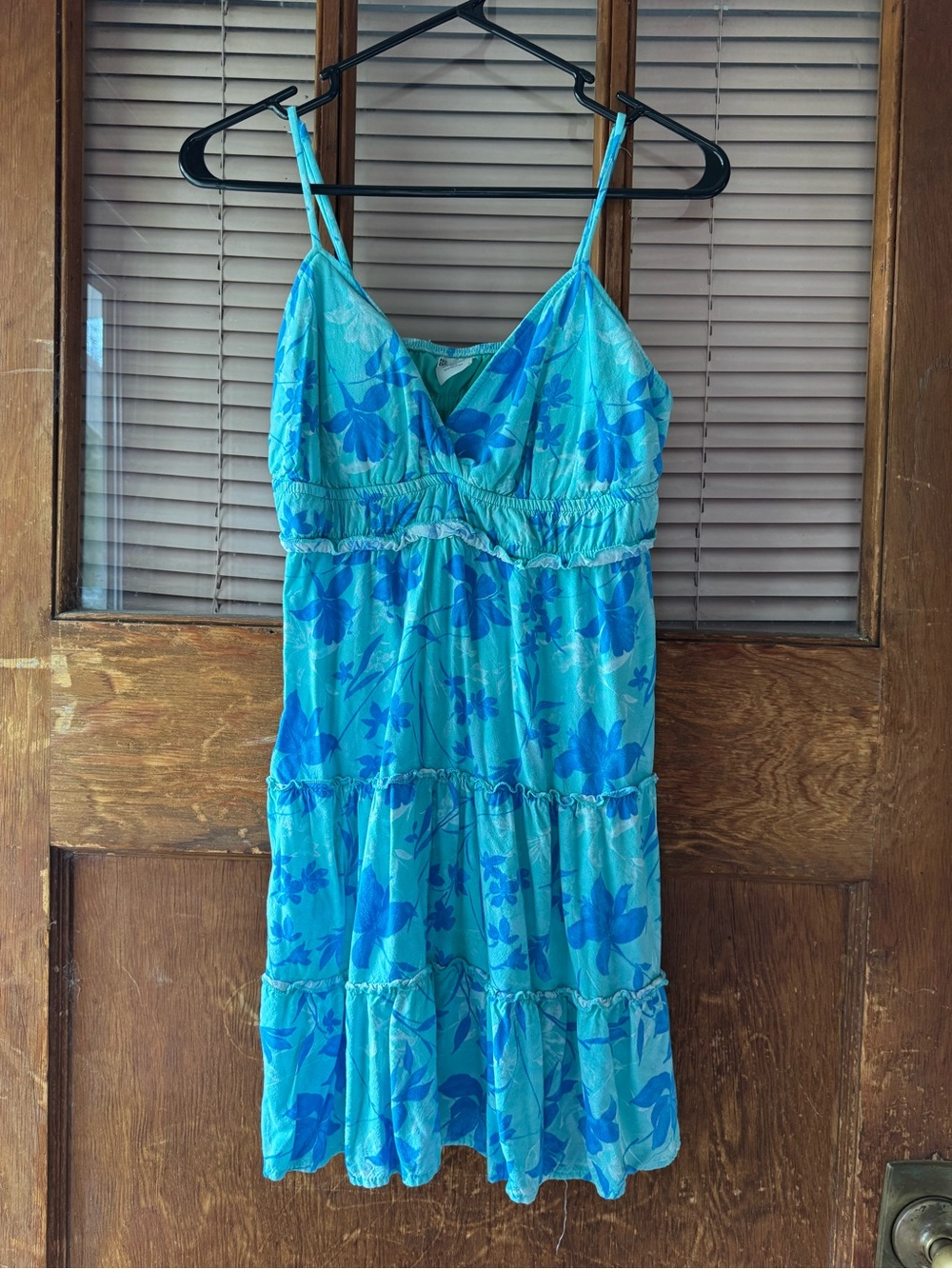No Boundaries Teal and Blue Floral Summer Dress